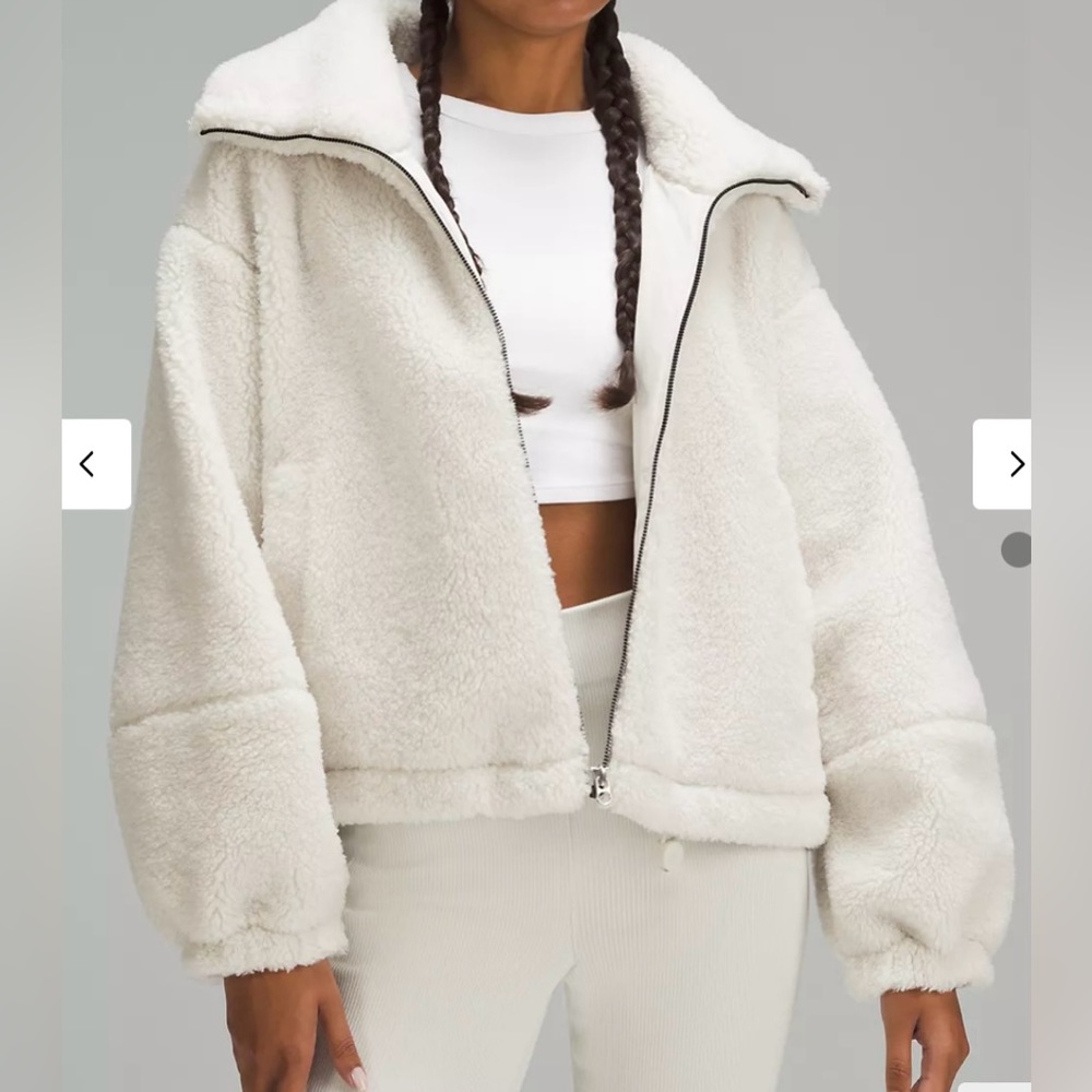 Lululemon Cinchable Fleece Jacket Bone Sz 6